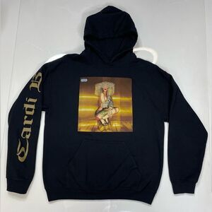 Cardi B Pullover Hoodie Women Medium Black Music